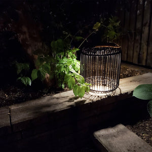 Tulum Smart Solar Outdoor Patio Garden LED Light 11x 15 In. - Black